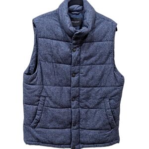 Banana Republic Factory Blue Quilted Insulated Sleeveless Men's Puffer Vest (M)
